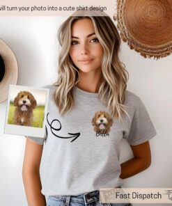 personalized dog photo shirt with custom name unique pet portrait shirt for dog moms and dads perfect for pet lovers hc8wi