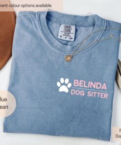 personalized dog sitter shirt custom pet sitter gift dog mom dad walker shirt comfort colors for pet lovers sfrfi