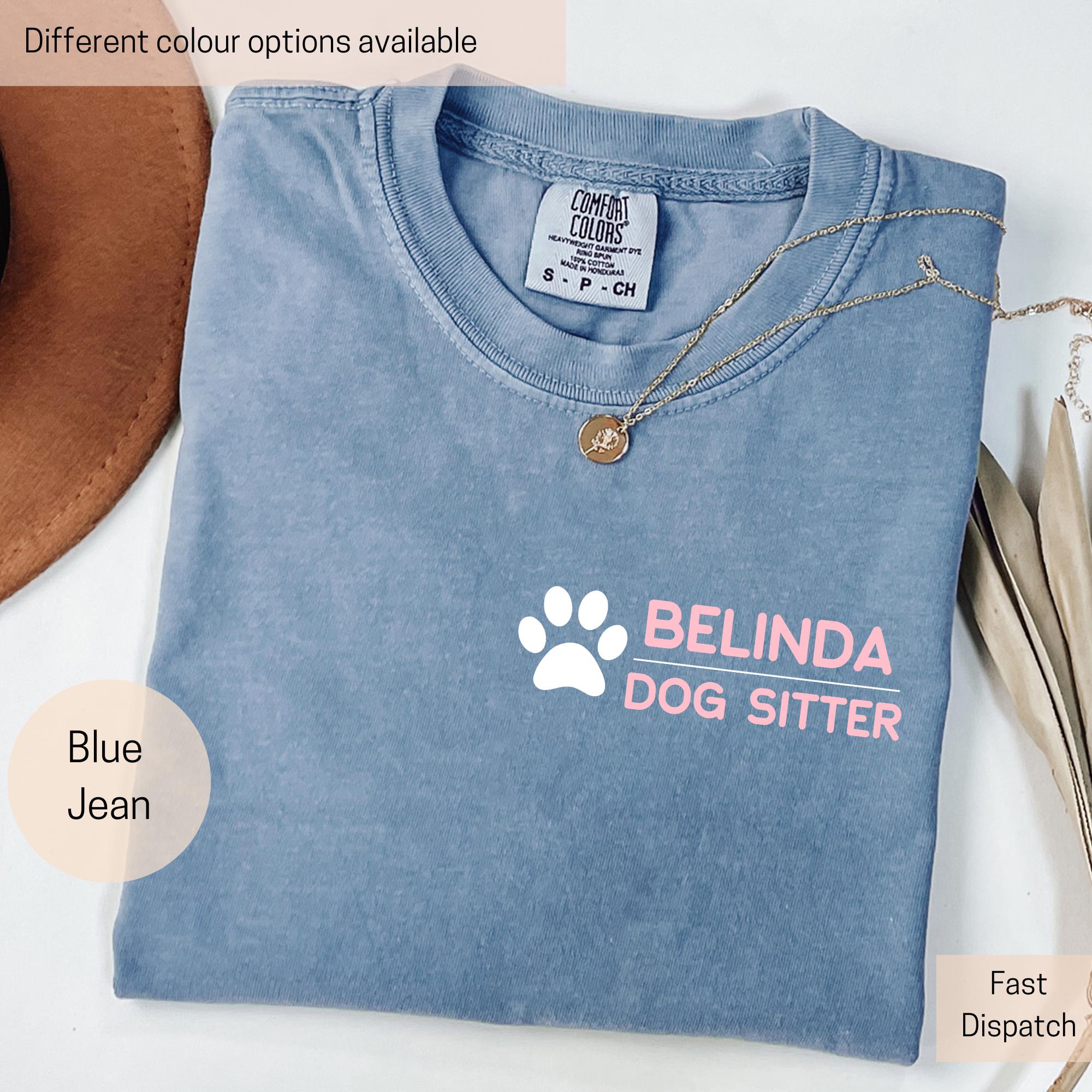 personalized dog sitter shirt custom pet sitter gift dog mom dad walker shirt comfort colors for pet lovers sfrfi