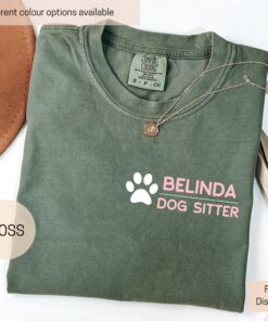 personalized dog sitter shirt custom pet sitter gift dog mom dad walker shirt comfort colors for pet lovers umalt