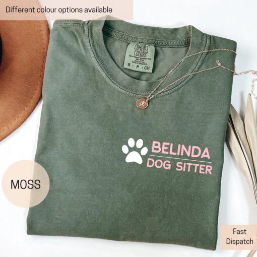 personalized dog sitter shirt custom pet sitter gift dog mom dad walker shirt comfort colors for pet lovers umalt