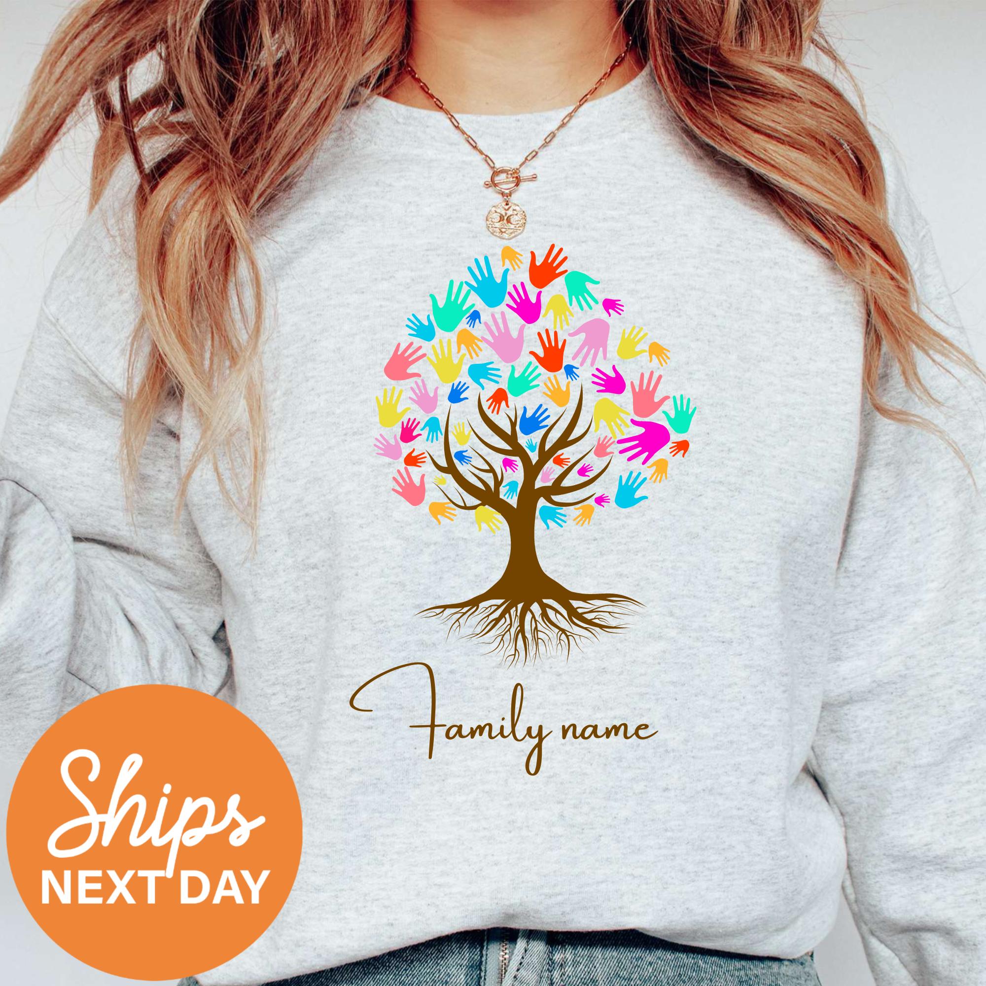 personalized family tree sweatshirt for family reunion matching crewneck tree of life design unique family apparel 7h1oy