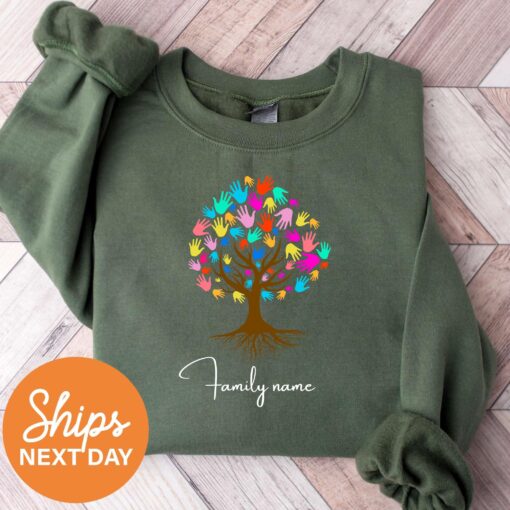 personalized family tree sweatshirt for family reunion matching crewneck tree of life design unique family apparel