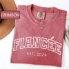 Personalized FiancÃ©e T-Shirt for Engagement Matching Bride and Groom Outfit Future Wife Gift Custom Comfort Colors Shirt