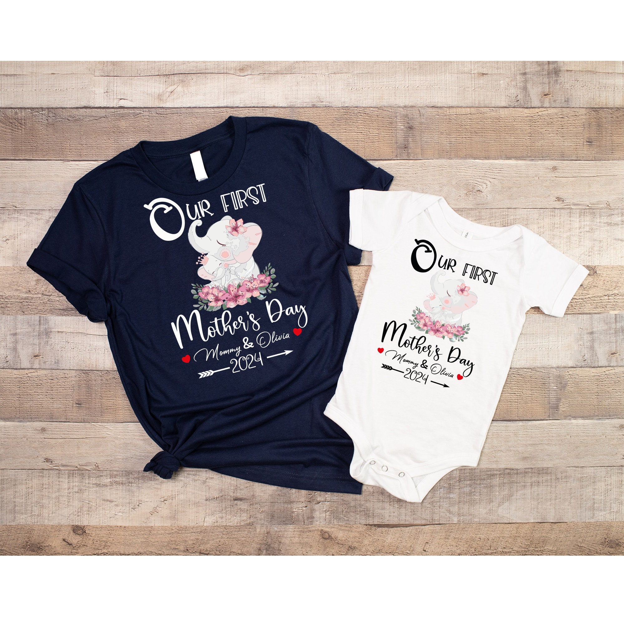 personalized first mothers day shirt custom elephant mom and baby t shirt unique mothers day gift for new moms