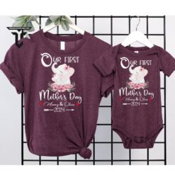 personalized first mothers day shirt custom elephant mom and baby t shirt unique mothers day gift for new moms kyvyl