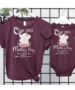 personalized first mothers day shirt custom elephant mom and baby t shirt unique mothers day gift for new moms kyvyl