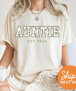 personalized floral auntie shirt custom aunt gifts from niece and nephew unique gift for new auntie vutrh