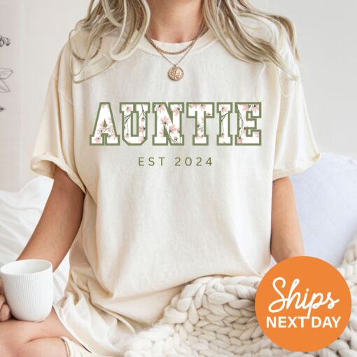 personalized floral auntie shirt custom aunt gifts from niece and nephew unique gift for new auntie vutrh
