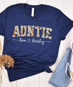 personalized floral auntie shirt for new aunt custom tee from niece pregnancy reveal unique aunt gift idea rpha1