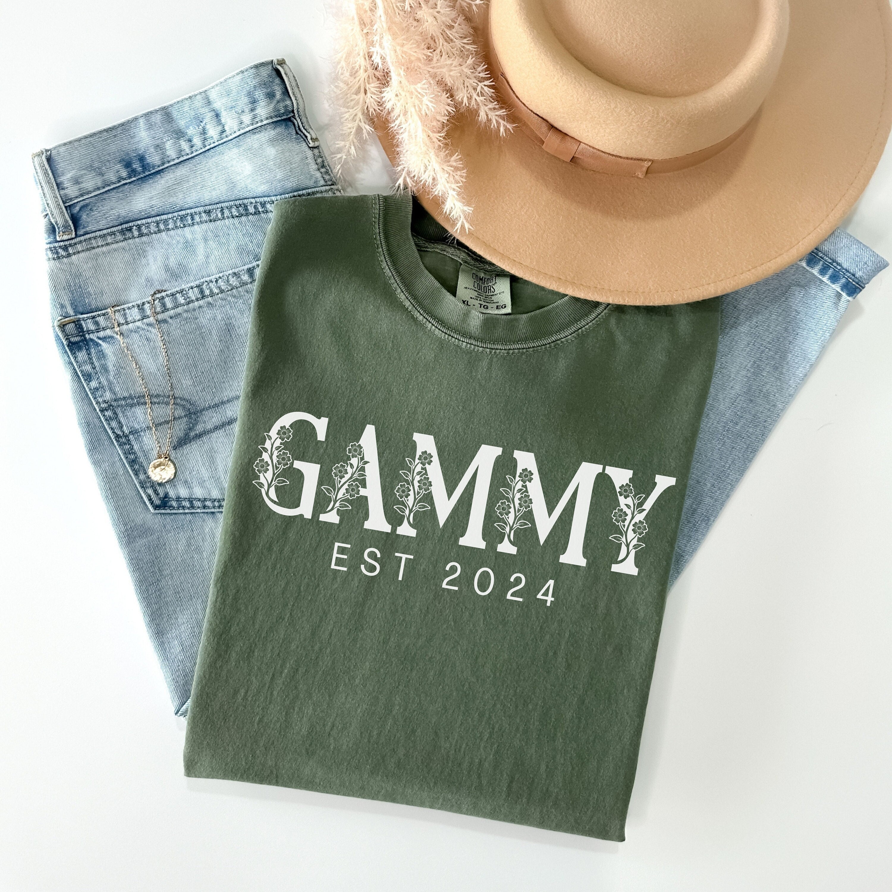 personalized floral gammy shirt for grandma mothers day gift cute gammy t shirt unique christmas gift for grandma