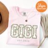 personalized floral gigi shirt custom grandma gift new grandma pregnancy announcement t shirt best gigi est shirt yv6mq
