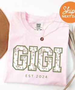 personalized floral gigi shirt custom grandma gift new grandma pregnancy announcement t shirt best gigi est shirt yv6mq