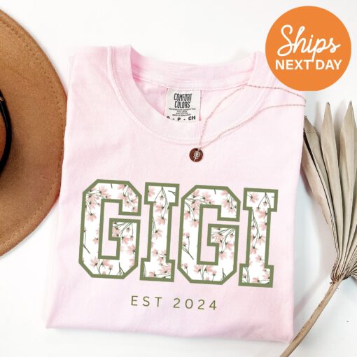personalized floral gigi shirt custom grandma gift new grandma pregnancy announcement t shirt best gigi est shirt yv6mq
