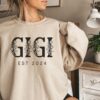 personalized floral gigi sweatshirt for grandma mothers day gift cute gigi est sweater unique grandma apparel r1z5z