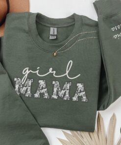 personalized floral girl mama sweatshirt with kids names custom mothers day shirt for new moms and mom life sfzyy