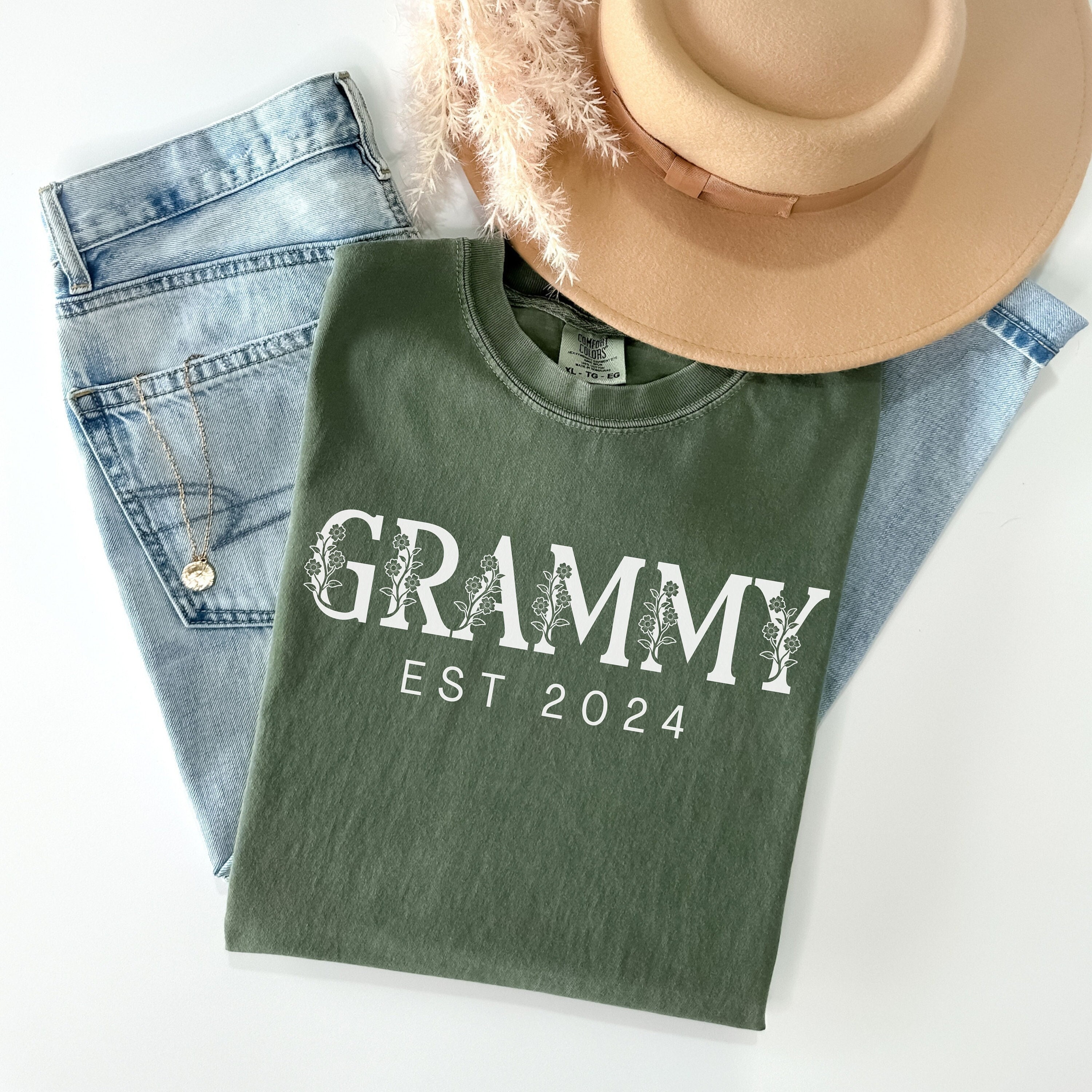 personalized floral grammy shirt grandma est tee best grandma shirt mothers day christmas gift for grandma sgh6j scaled