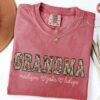 Personalized Floral Grandma Shirt for Mothers Day Gifts New Nana Gigi Mimi Granny Shirts Cute Grandma T-Shirt