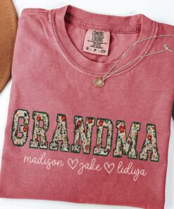 personalized floral grandma shirt for mothers day gifts new nana gigi mimi granny shirts cute grandma t shirt 3dmhq