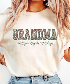 personalized floral grandma shirt for mothers day gifts new nana gigi mimi granny shirts cute grandma t shirt mdbge