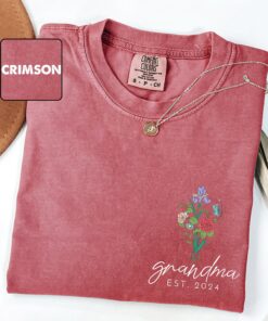 personalized floral grandma t shirt with pocket custom gigi tee granny established date cool grandma shirt 6bk5e