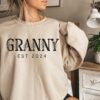 personalized floral granny sweatshirt for grandma mothers day gift cute grandma est sweatshirt unique grandmother apparel pvgpp