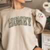 personalized floral honey sweatshirt for grandma custom crewneck mothers day shirt christmas gift for grandma faeby