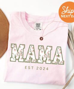 personalized floral mama shirt custom t shirt for new moms cute plant mom tee unique gift for mothers day kt2rf