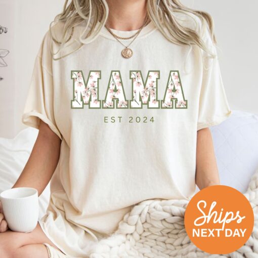 personalized floral mama shirt custom t shirt for new moms cute plant mom tee unique gift for mothers day vz4v7