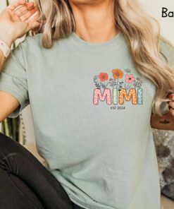 personalized floral mimi shirt for grandma birthday or mothers day gift unique custom mimi t shirt for special moments 0rdbi