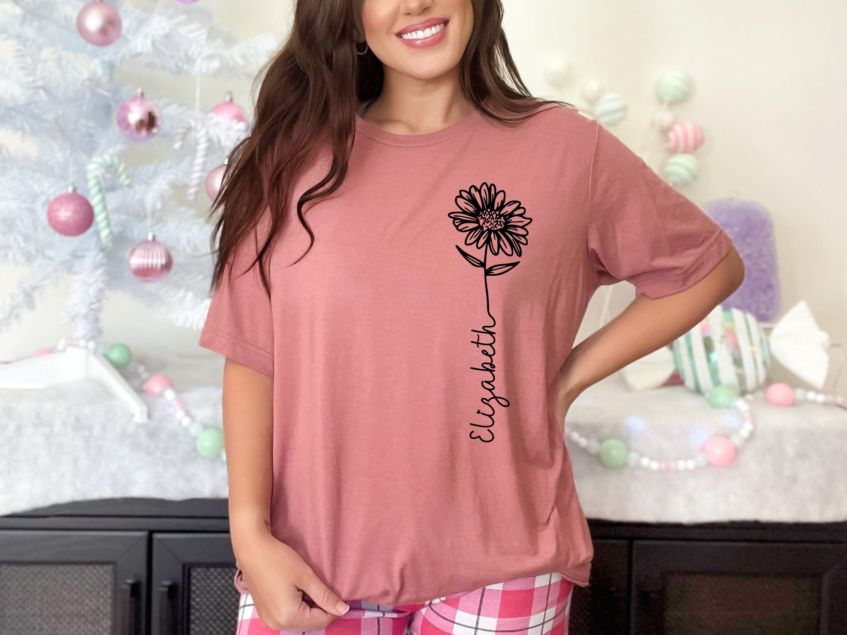 personalized floral mom shirt custom name tee for mothers day unique floral t shirt gift for moms 9shaj scaled