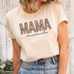 personalized floral mom shirt with kids names for mothers day custom t shirt unique gift for moms from kids or daughter wmol7