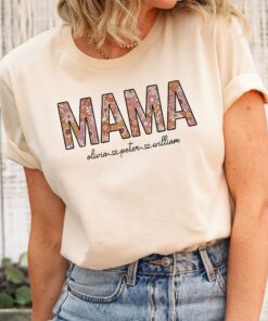 personalized floral mom shirt with kids names for mothers day custom t shirt unique gift for moms from kids or daughter wmol7