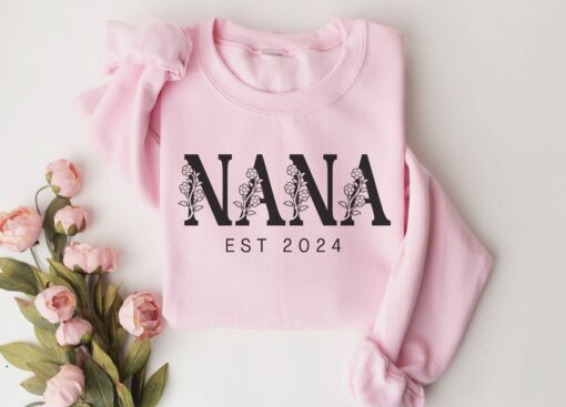 personalized floral nana sweatshirt for grandkids cute nana sweater unique nana gift ideas best nana sweatshirt eudjj