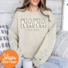 personalized floral nana sweatshirt with kids names custom grandma sweater for mothers day or pregnancy announcement vvwjq