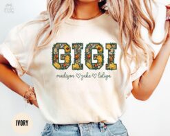personalized floral sunflower gigi t shirt for grandma best gigi ever birthday gift mothers day shirt c2r2i