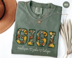 personalized floral sunflower gigi t shirt for grandma best gigi ever birthday gift mothers day shirt g9arf