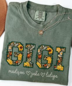 personalized floral sunflower gigi t shirt for grandma best gigi ever birthday gift mothers day shirt g9arf