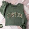 personalized floral sweatshirt custom text crewneck matching family sweater your text here college team pullover rjwns