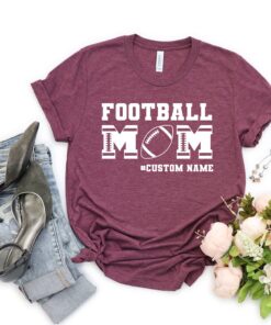 personalized football mom shirt custom sports mama tee with football laces for dedicated moms and fans f1eyg