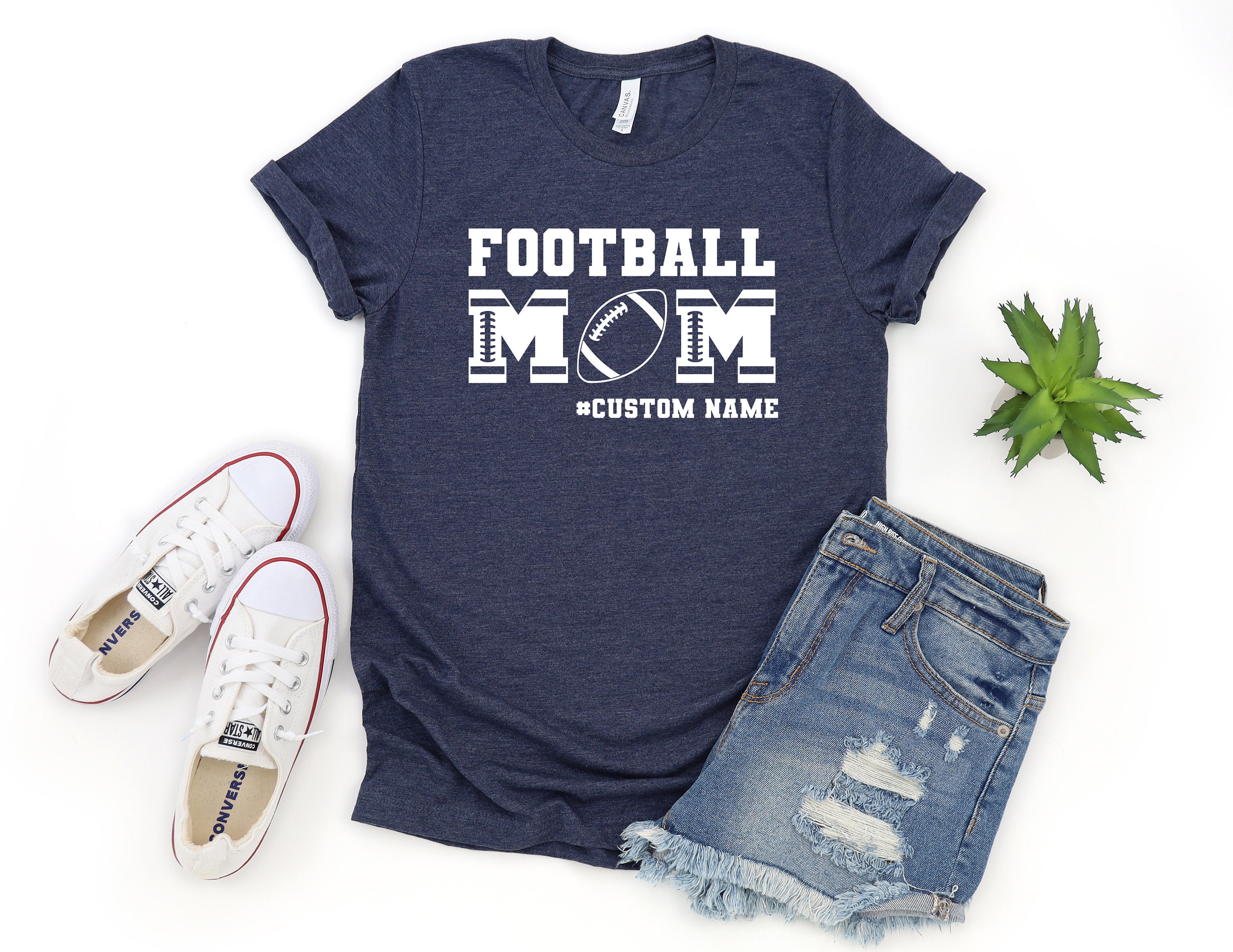 personalized football mom shirt custom sports mama tee with football laces for dedicated moms and fans h8dxi scaled