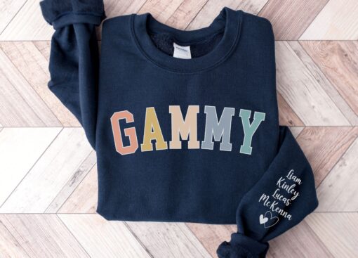 personalized gammy sweatshirt with kids names custom grandma sweater ideal for mothers day gifts from grandkids akdzz