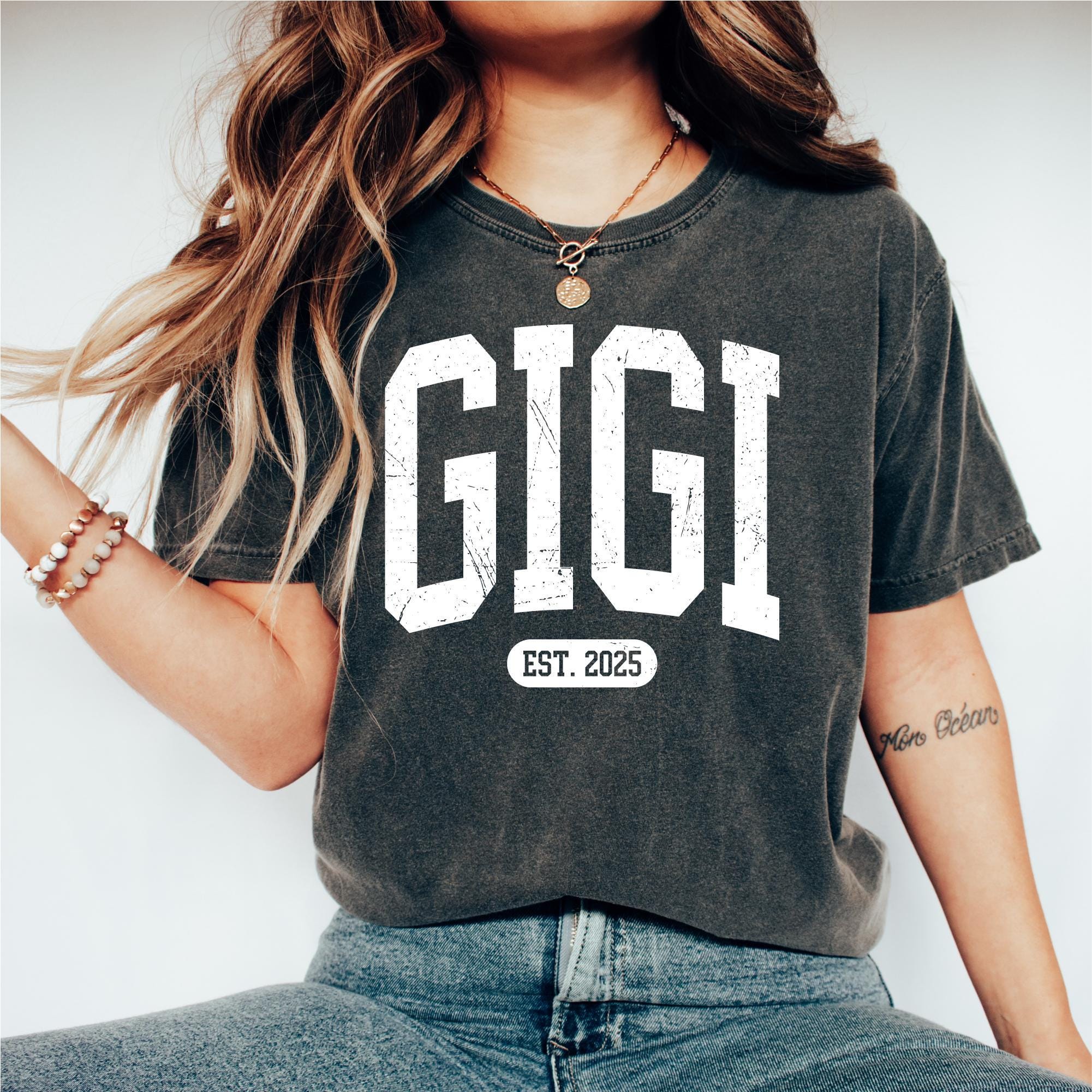 personalized gigi shirt for grandma mothers day gift new nana granny mimi nonny announcement shirt