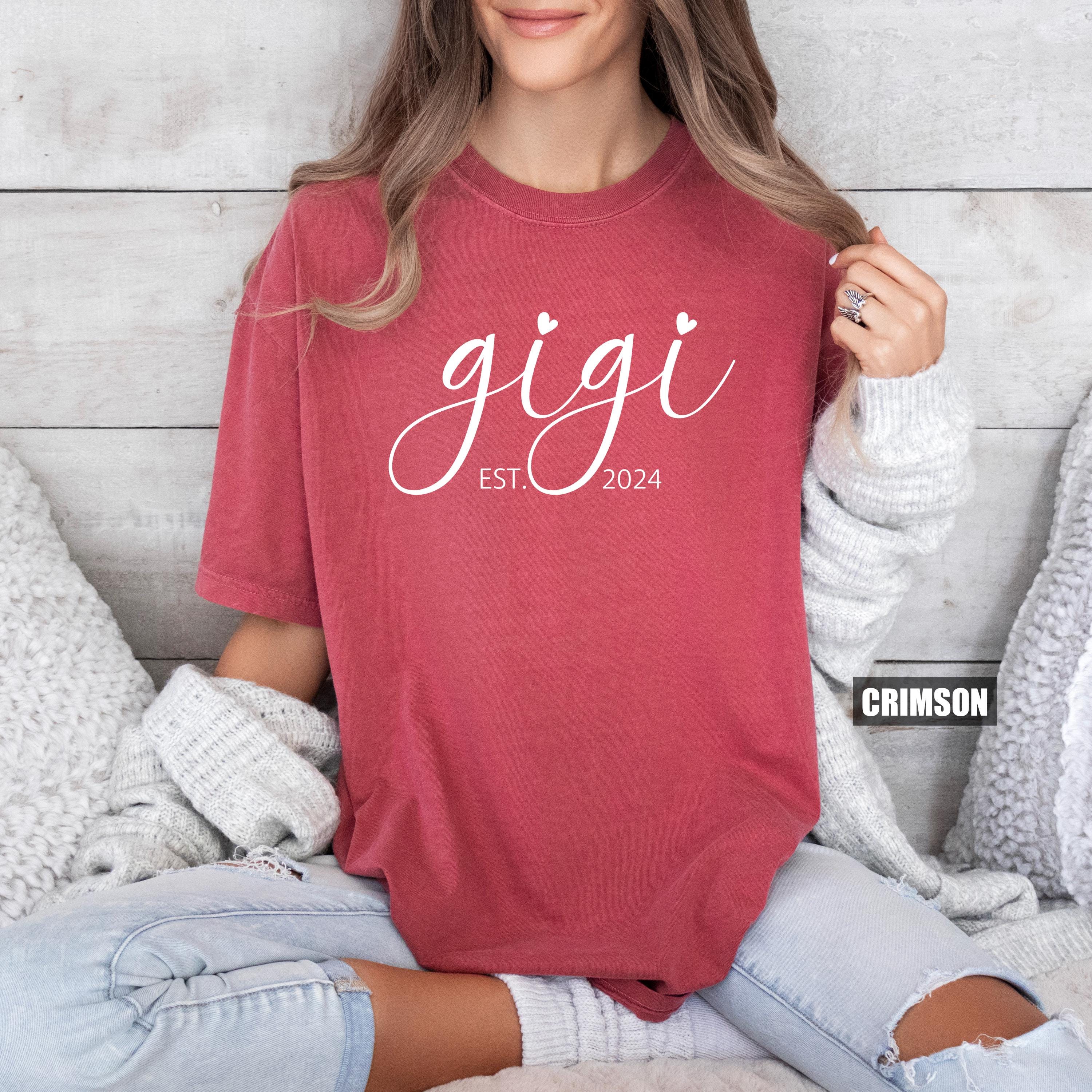 personalized gigi shirt with est year for new grandma pregnancy reveal t shirt unique granny gifts and outfits m2ncg scaled