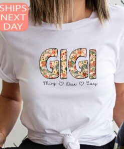 personalized gigi shirt with grandkid names custom floral long sleeve t shirt for mothers day or christmas gifts for grandma 5gmrx