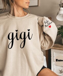 personalized gigi sweatshirt with grandchildren names cute nana hoodie for mothers day gifts unique grandma clothing 4bhuf