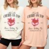 personalized girls birthday shirt matching tee shes the cherry on top custom birthday trip apparel for special celebrations r2bsw