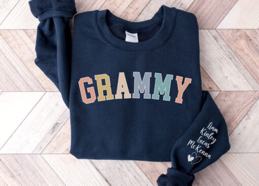 personalized grammy sweatshirt with kids names custom grandma sweater unique mothers day gift from grandkids kbfza