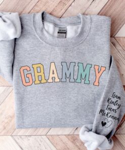 personalized grammy sweatshirt with kids names custom grandma sweater unique mothers day gift from grandkids wnmhf