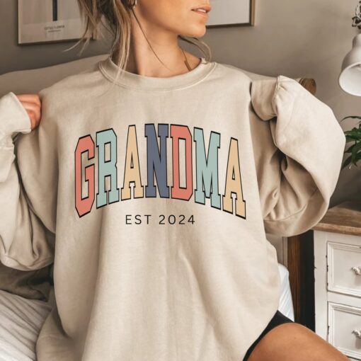 personalized grandma est sweatshirt custom crewneck unique grandma gift pregnancy announcement shirt wilys scaled
